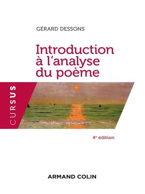 cover image of Introduction à l'analyse du poème--4e éd.
